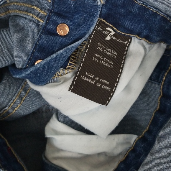 7 for all mankind Overall Patch Destroyed Jeans C2 - Picture 6 of 6